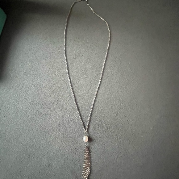 Tiffany & Co. Silver Elsa Peretti Mesh Tassel Pendant necklace - Picture 2 of 6